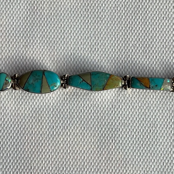 Turquoise Sterling Bracelet - Picture 7 of 8